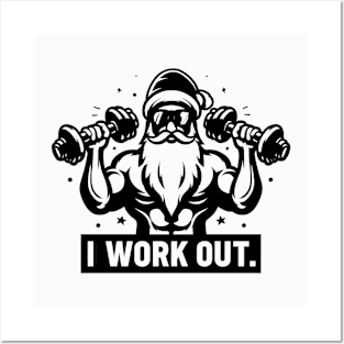 Santa's Workout Posters and Art